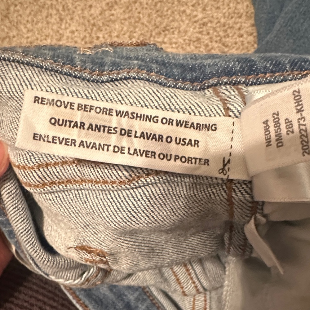 Madewell stovepipe Women's Petite Straight Leg Blue Jeans - Picture 5 of 5